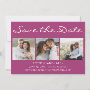 Carte de sauvegarde de mariage violet 4-Photo 2 fa
