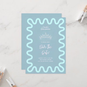 Carte de sauvegarde de Quinceanera à bordure ondul