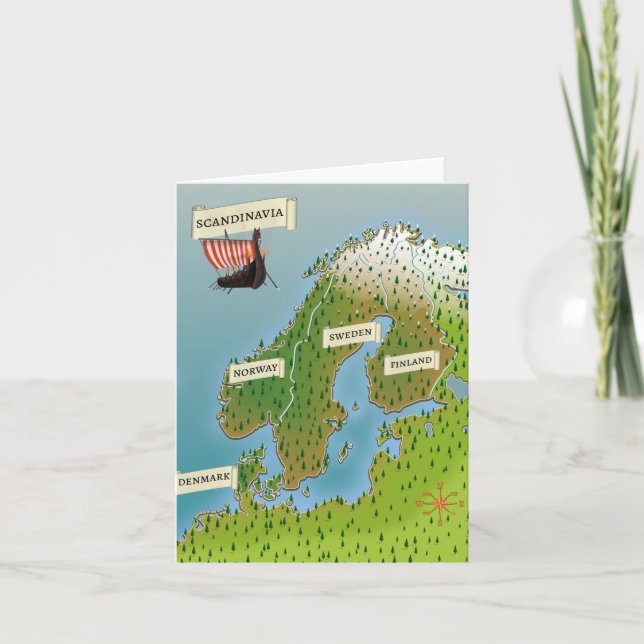 Carte De Scandinavie (Devant)