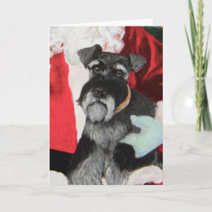 Carte de Schnauzer de Noël