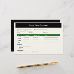 Carte de score du jeu de football