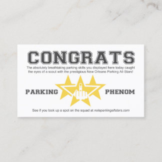 Carte de scoutisme All-Stars Stars Parking New Orl