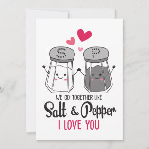 Carte de sel et poivre amusante, Saint Valentin am