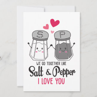 Carte de sel et poivre amusante, Saint Valentin am