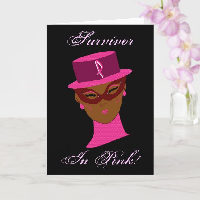 Carte de sensibilisation au cancer du sein rose (Orchidée)