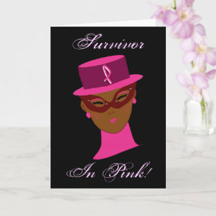 Carte de sensibilisation au cancer du sein rose