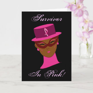 Carte de sensibilisation au cancer du sein rose