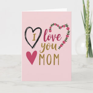 Carte de sentiment 'Je t'aime Maman'