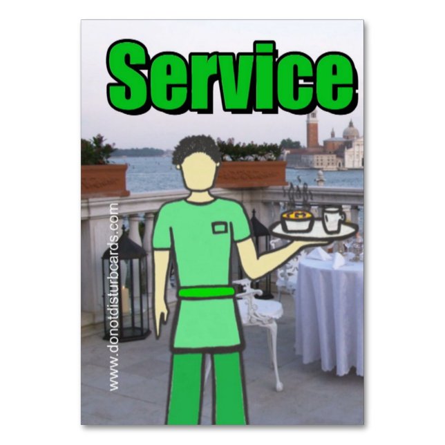 Carte de service Waitress et Waiter (Dos)