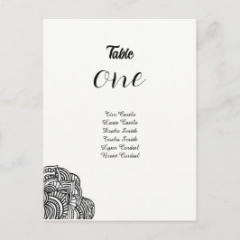 Carte de siège de table de conception du coin noir