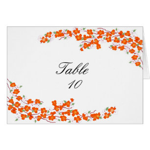 Carte de siège de table Orange Blossoms