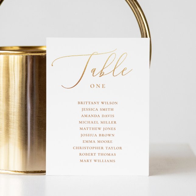 Carte de siège du Mariage de calligraphie d'or (Créateur téléchargé)