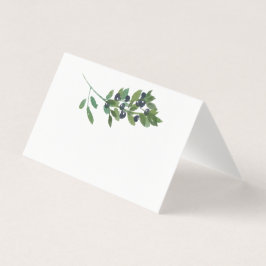 Carte de siège Mariage Boho de la branche d'olivie