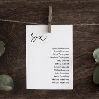 Carte de siège Mariage STELLA - TABLEAU 6