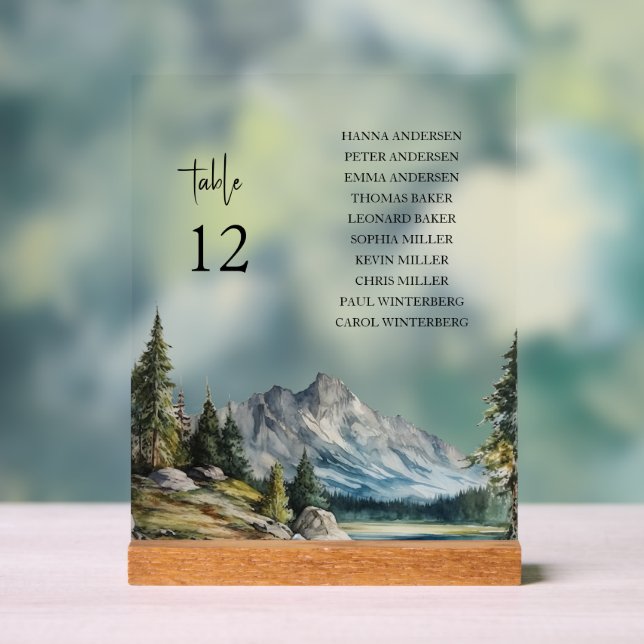 Carte de siège Mountain Lake Panneau supérieur de  (Neutre)