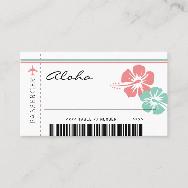 Carte de siège pour les fleurs d'Hibiscus vert de  (Devant)
