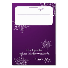 Carte de siège pourpre Snowflakes