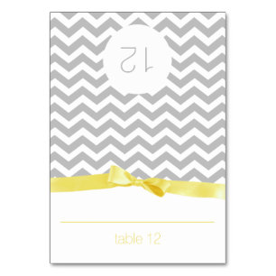 Carte de siège Zig Zag moderne et Bow Jaune