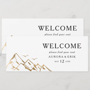 Carte de sièges à pendage de montagne vert et or