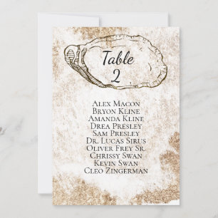 Carte de sièges de la plage Oyster Watercolor mode