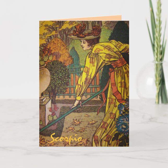 Carte de signe astrologique "Scorpion" (Devant)