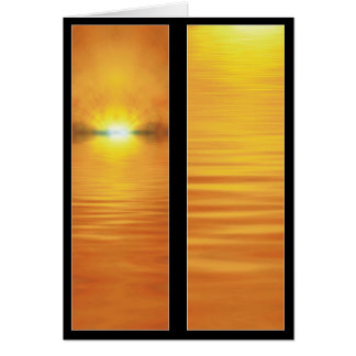 Carte de signet de coucher de soleil