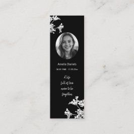 Carte de Signet de mini-funérailles Fleur sauvage 