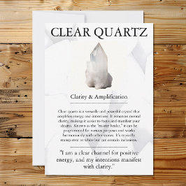 Carte de signification de cristal - Quartz clair