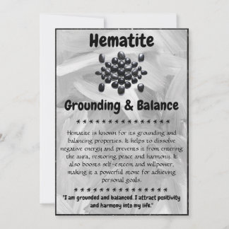 Carte de signification du cristal d'hématite