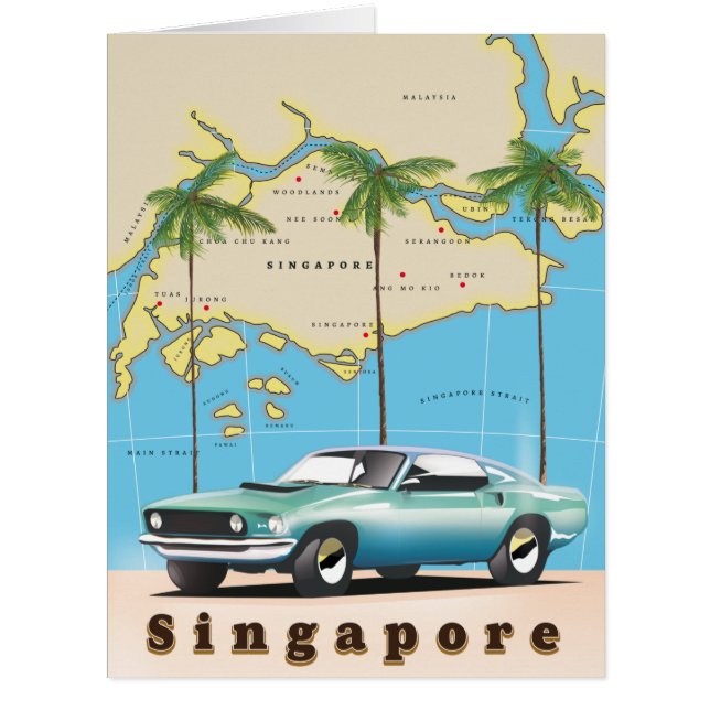 carte de Singapour (Devant)