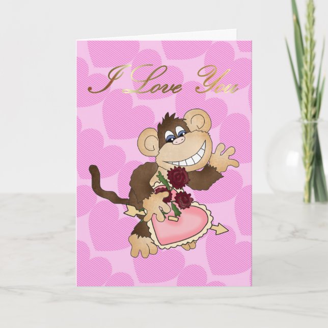 Carte de singe d'amour (Devant)