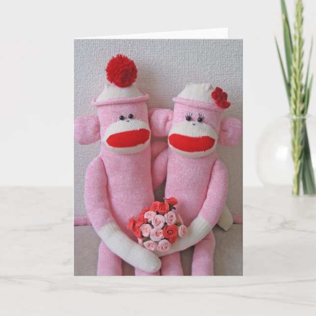 Carte de singes en chaussettes K&K (Devant)