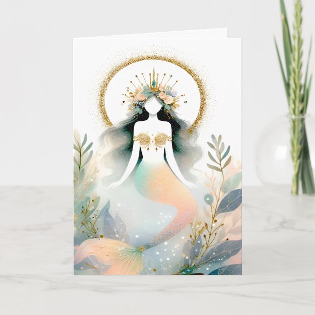 Carte de sirène de style Boho (Devant)