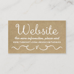 Carte de site mariage   Rustic Country Kraft