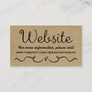 Carte de site mariage   Rustic Country Kraft