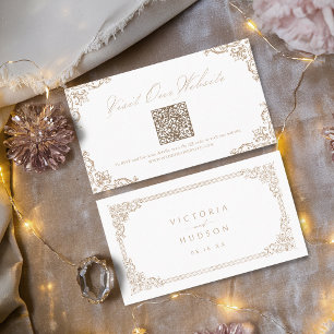 Carte de site Web à code QR élégant et Vintage neu