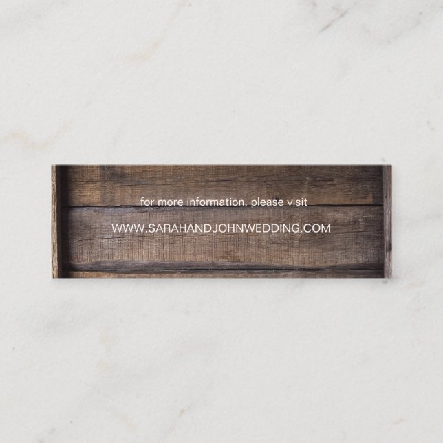 Carte de site Web Chic Rustic Wood Mariage (Devant)