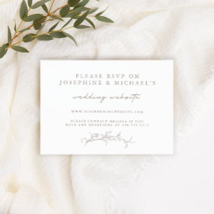 Carte de site web de mariage en ligne sépia vintag
