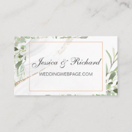 Carte de site Web Mariage aquarelle