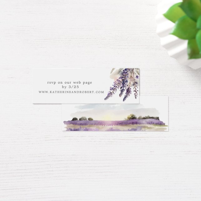 Carte de site Web Mariage de fleurs Regal Lavender (Bureau)
