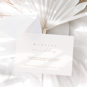 Carte de site Web Mariage élégant ivoire et pâle