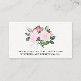Carte de site Web Mariage Sweet Pink Watercolor Ro