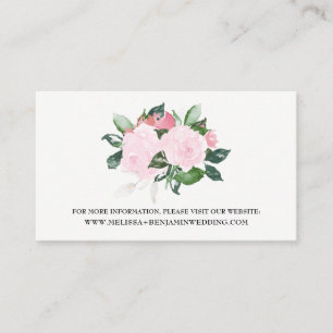 Carte de site Web Mariage Sweet Pink Watercolor Ro