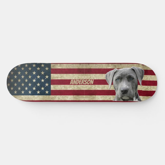 Carte de skateboard de chien de famille adorable p (Horz)