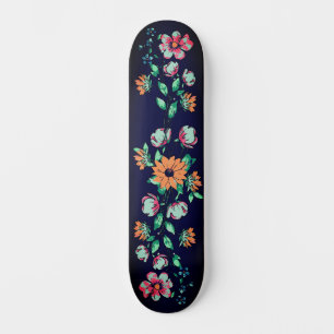Carte de skateboard inspirée de l'art urbain branc