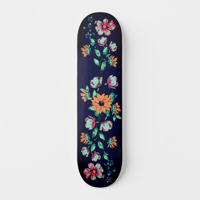 Carte de skateboard inspirée de l'art urbain branc (Recto)