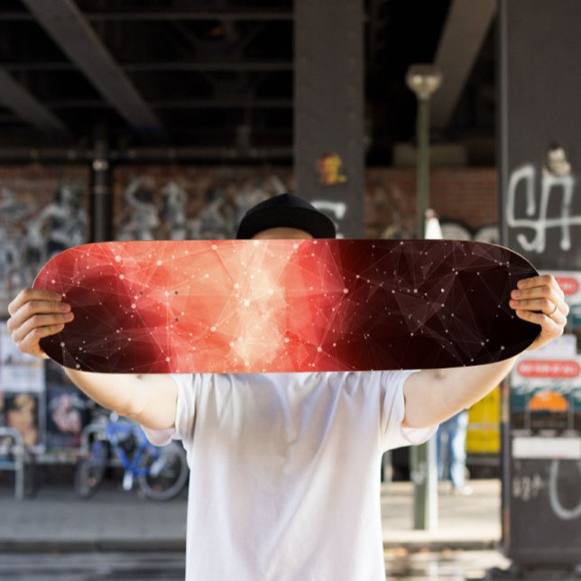 Carte de skateboard Orange Nebula | Skateboard Cos (Créateur téléchargé)