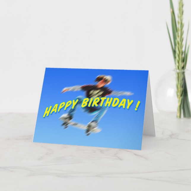 Carte de ski d'anniversaire 3 (Devant)