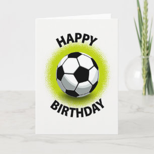 Carte de soccer d'anniversaire avec explosion