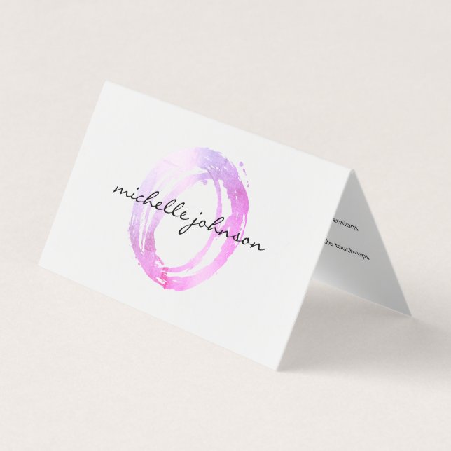 Carte de soins de fin de semaine de salon rose (Devant)